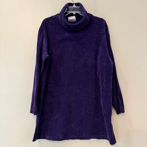 Vintage Velour Lounge Set Deep Moody Purple Sz L Northern‎ Reflections